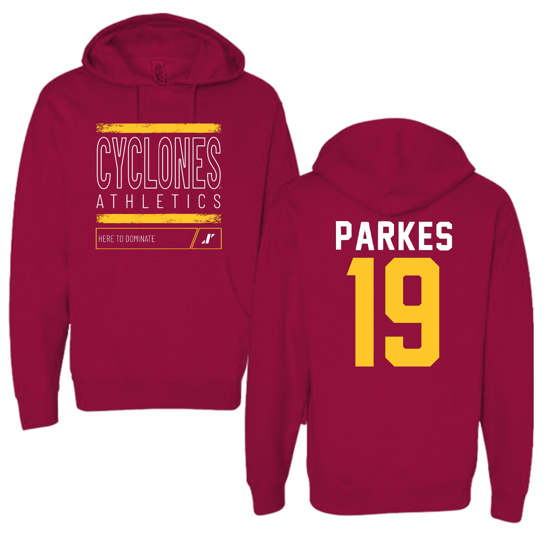 Iowa State University Football Cardinal Dominate Hoodie - #19 Michael Parkes