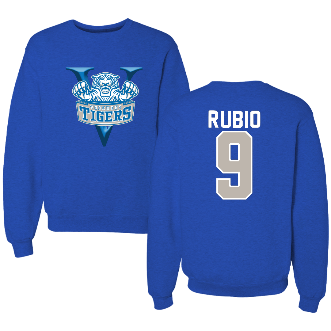 Voorhees University Baseball Blue Crewneck - #9 Miguel Rubio