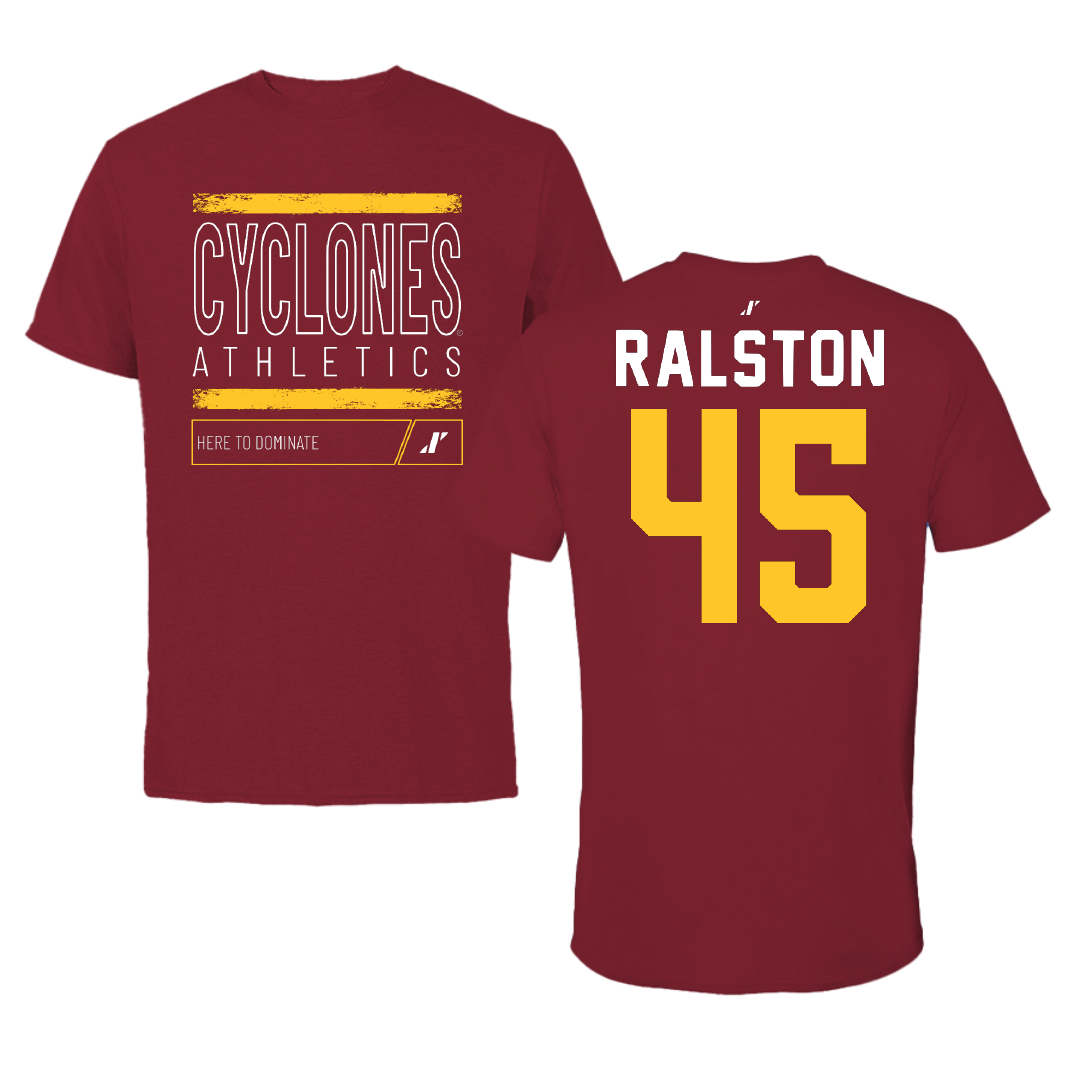 Iowa State University Softball Cardinal Dominate Tee - #45 Jaiden Ralston