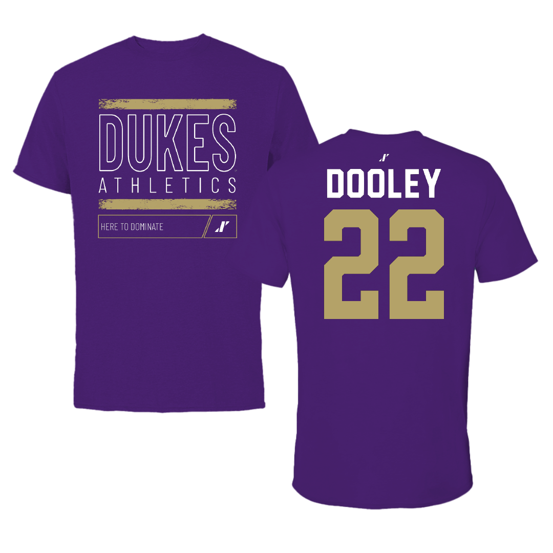 James Madison University Baseball Purple Dominate Tee - #22 Ryan Dooley