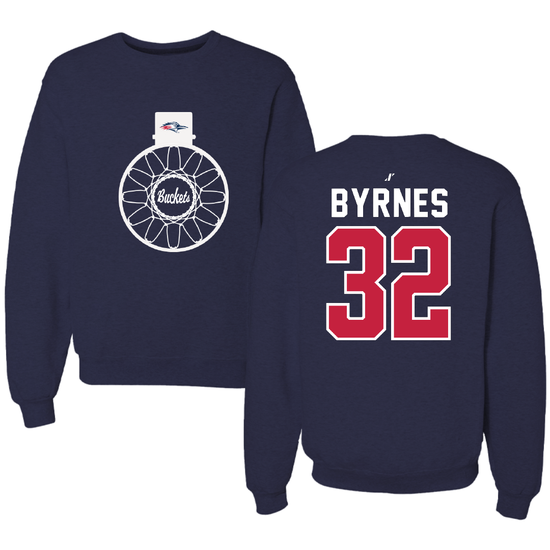 Metropolitan State University of Denver Basketball Navy Buckets Crewneck - #32 Amanda Byrnes
