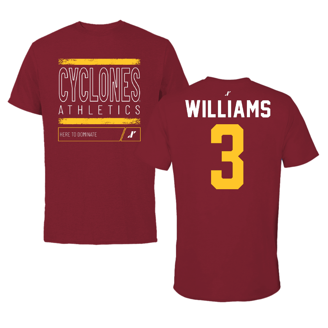Iowa State University Basketball Cardinal Dominate Tee - #3 Alisa Williams