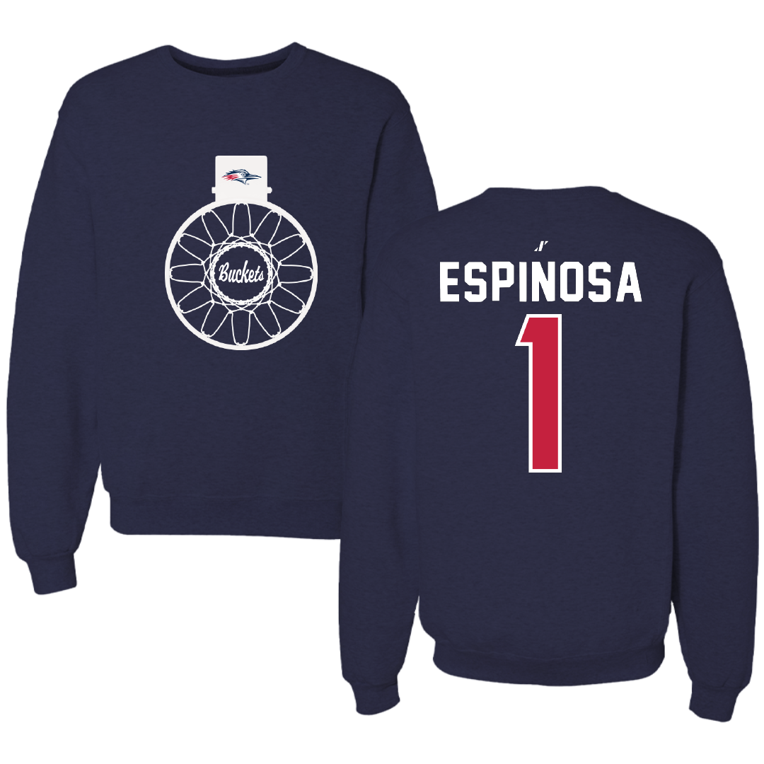 Metropolitan State University of Denver Basketball Navy Buckets Crewneck - #1 Mikylah Espinosa