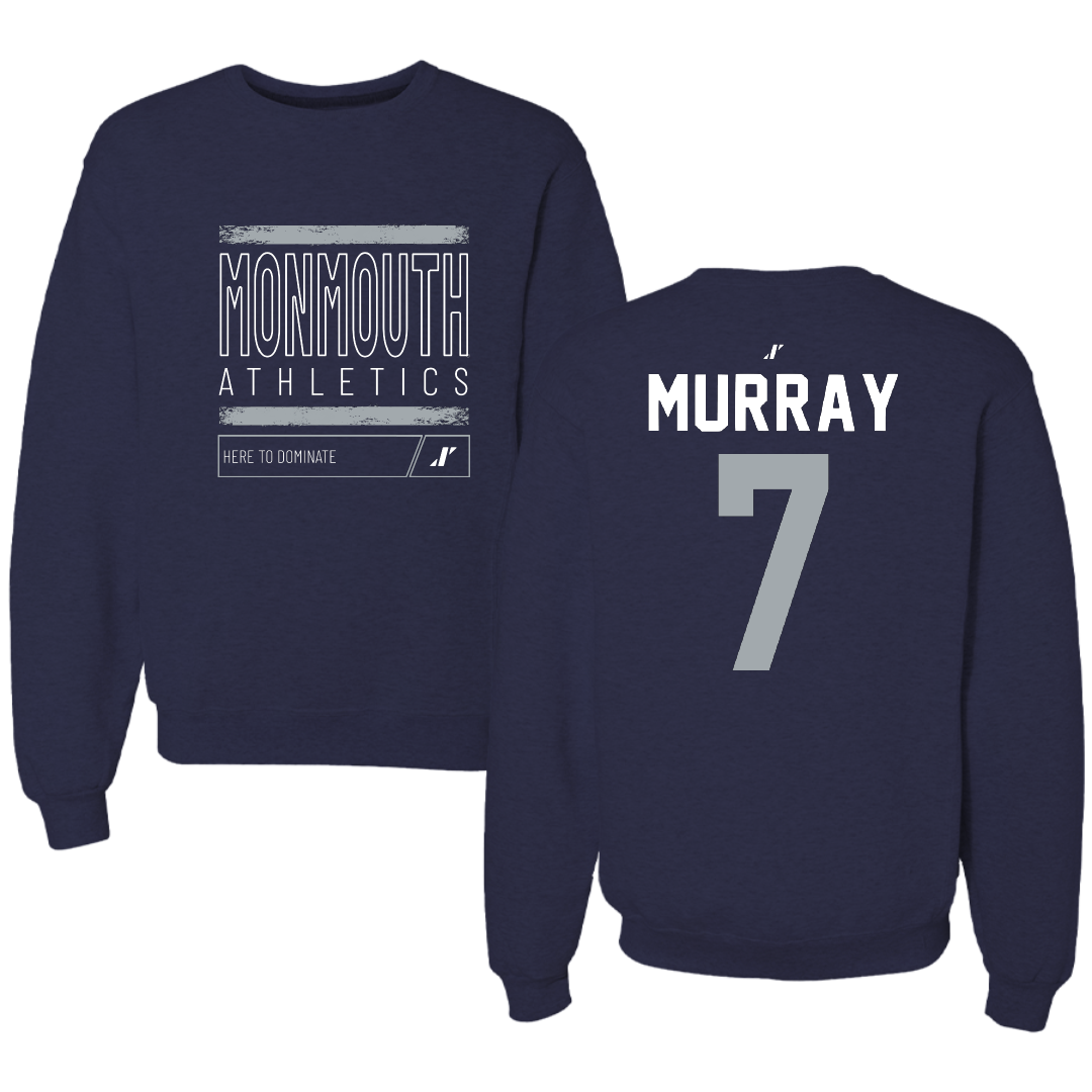 Monmouth University Basketball Navy Dominate Crewneck - #7 Isabella Murray