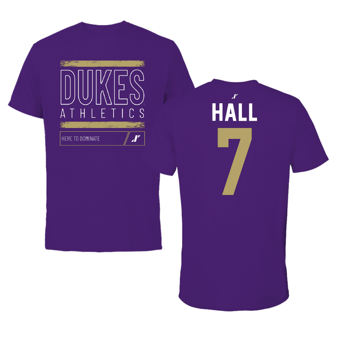 James Madison University Softball Purple Dominate Tee - #7 Jasmine Hall