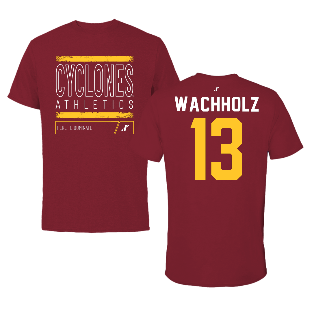 Iowa State University Volleyball Cardinal Dominate Tee - #13 Lilly Wachholz