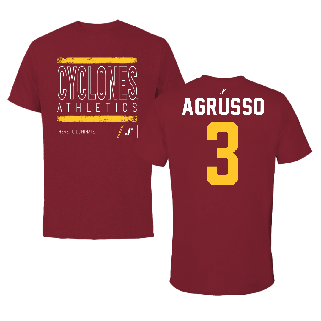 Iowa State University Soccer Cardinal Dominate Tee - #3 Isabella Agrusso