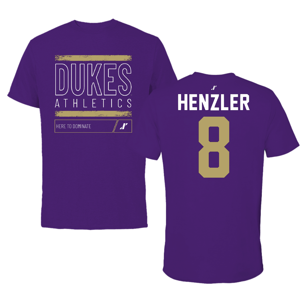 James Madison University Softball Purple Dominate Tee - #8 Bella Henzler