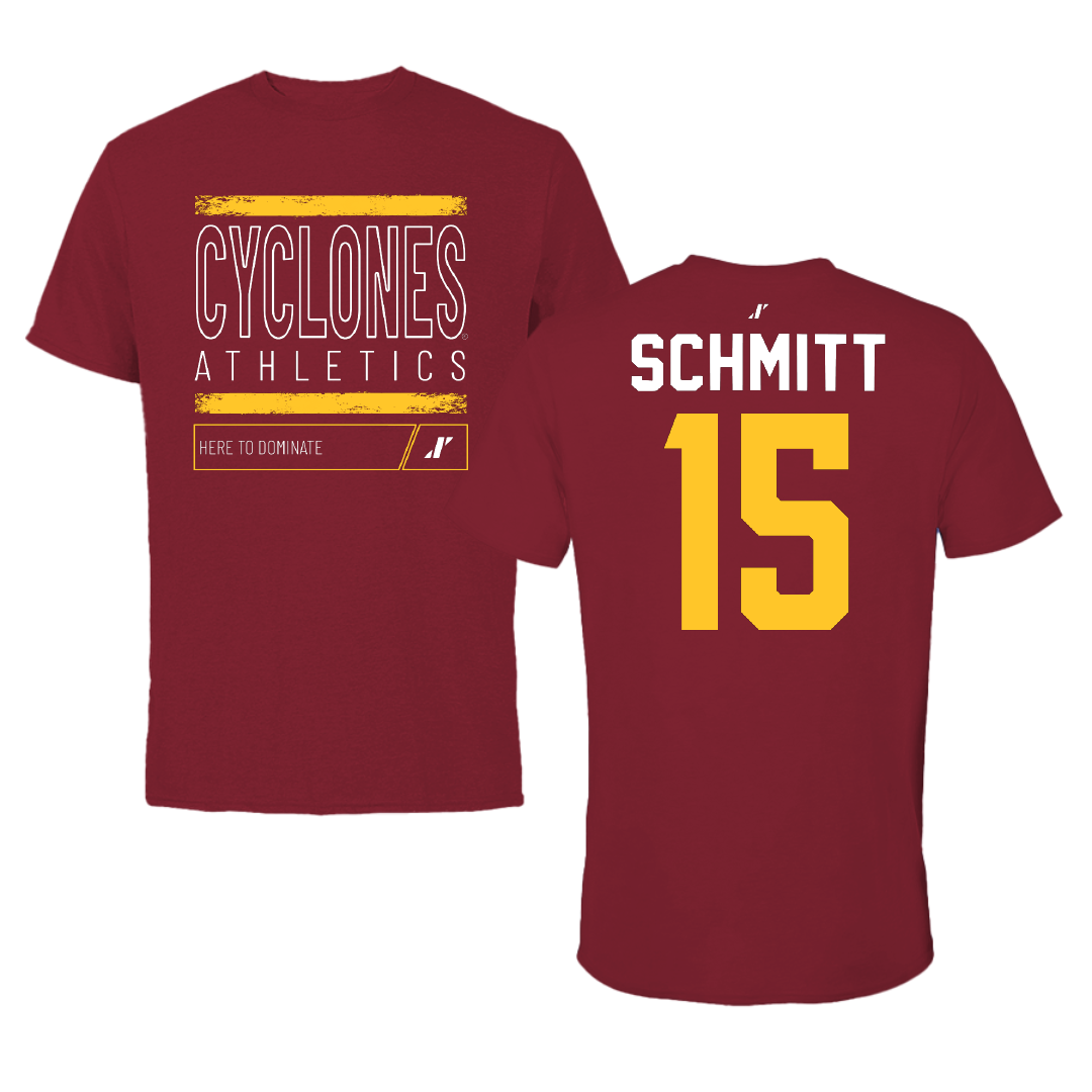Iowa State University Volleyball Cardinal Dominate Tee - #15 Kiersten Schmitt