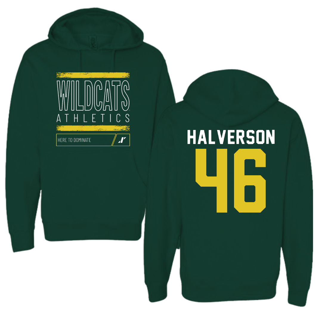 Northern Michigan University Football Forest Green Dominate Hoodie - #46 Owen Halverson