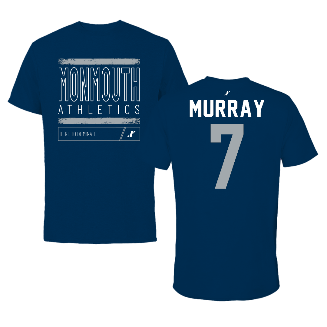 Monmouth University Basketball Navy Dominate Tee - #7 Isabella Murray