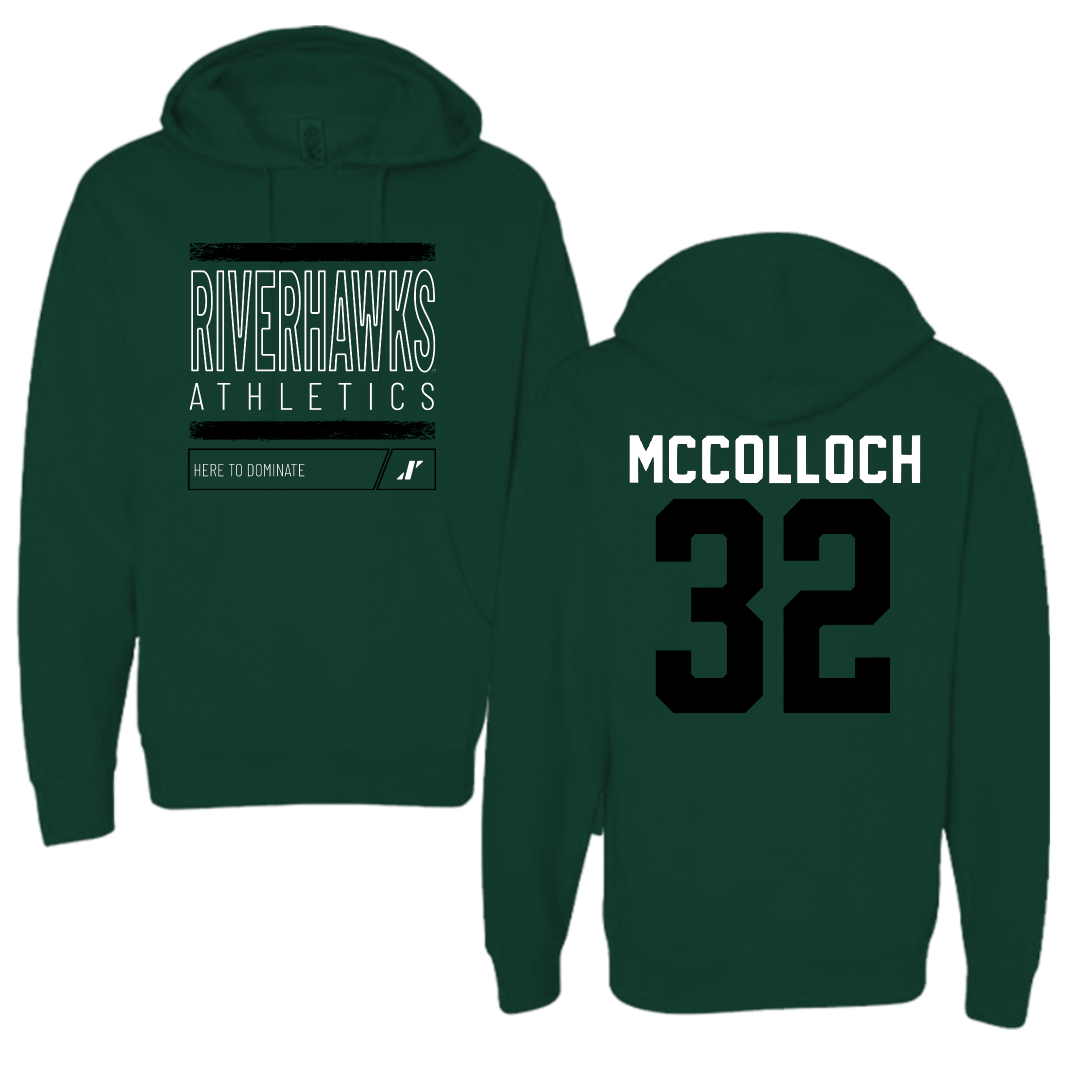 Northeastern State University Soccer Forest Green Dominate Hoodie - #32 Cameron McColloch