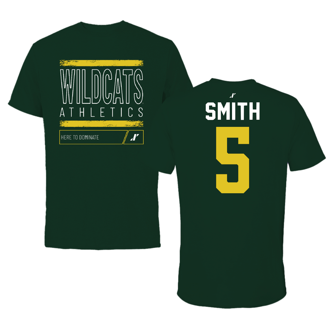 Northern Michigan University Basketball Forest Green Dominate Tee - #5 Carson Smith