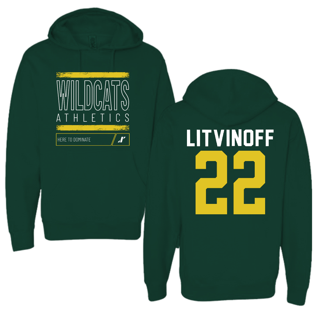 Northern Michigan University Basketball Forest Green Dominate Hoodie - #22 Kennedy Litvinoff