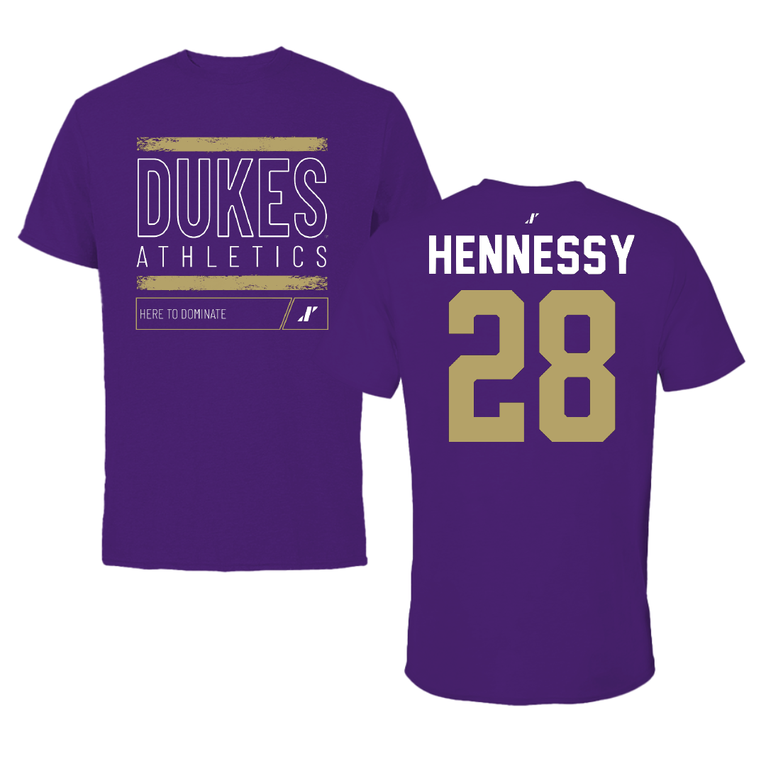 James Madison University Softball Purple Dominate Tee - #28 Hannah Hennessy