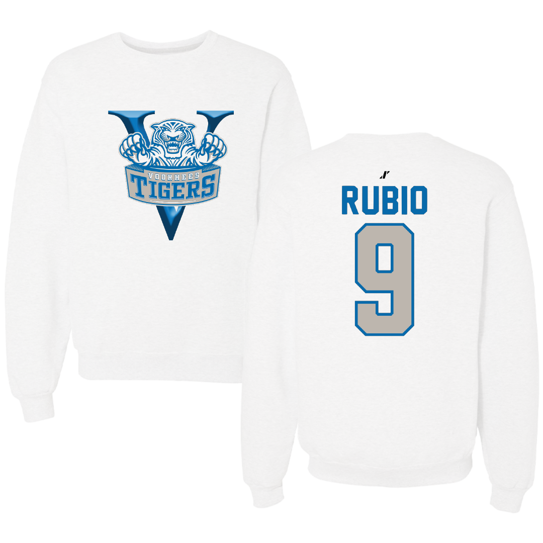 Voorhees University Baseball White Crewneck - #9 Miguel Rubio