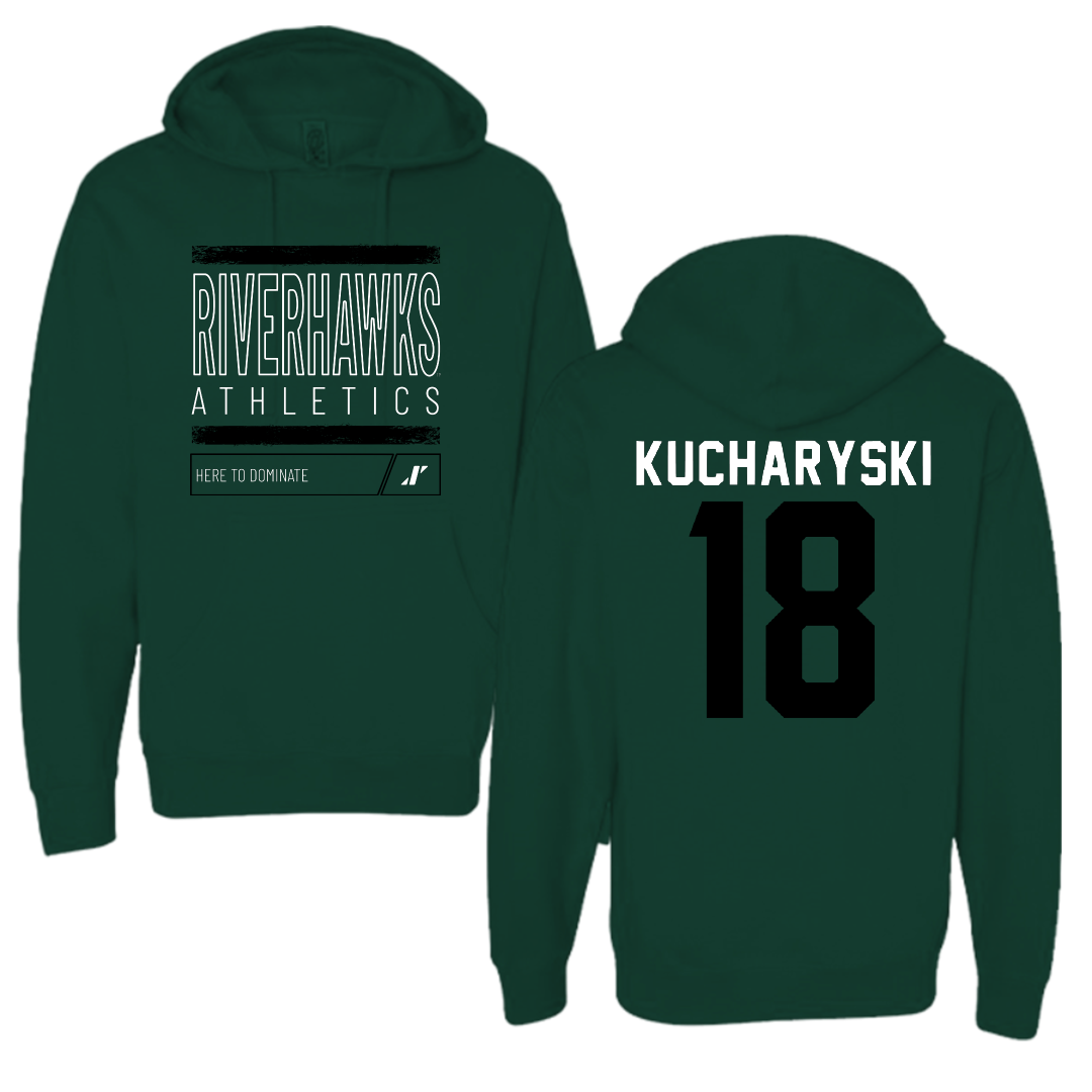 Northeastern State University Soccer Forest Green Dominate Hoodie - #18 Olivia Kucharyski
