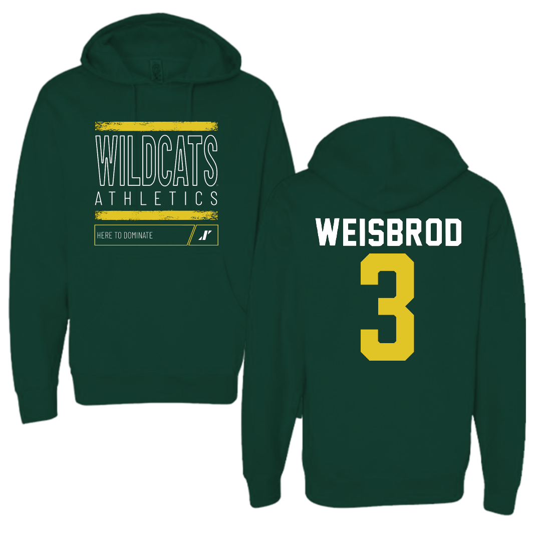Northern Michigan University Basketball Forest Green Dominate Hoodie - #3 Max Weisbrod