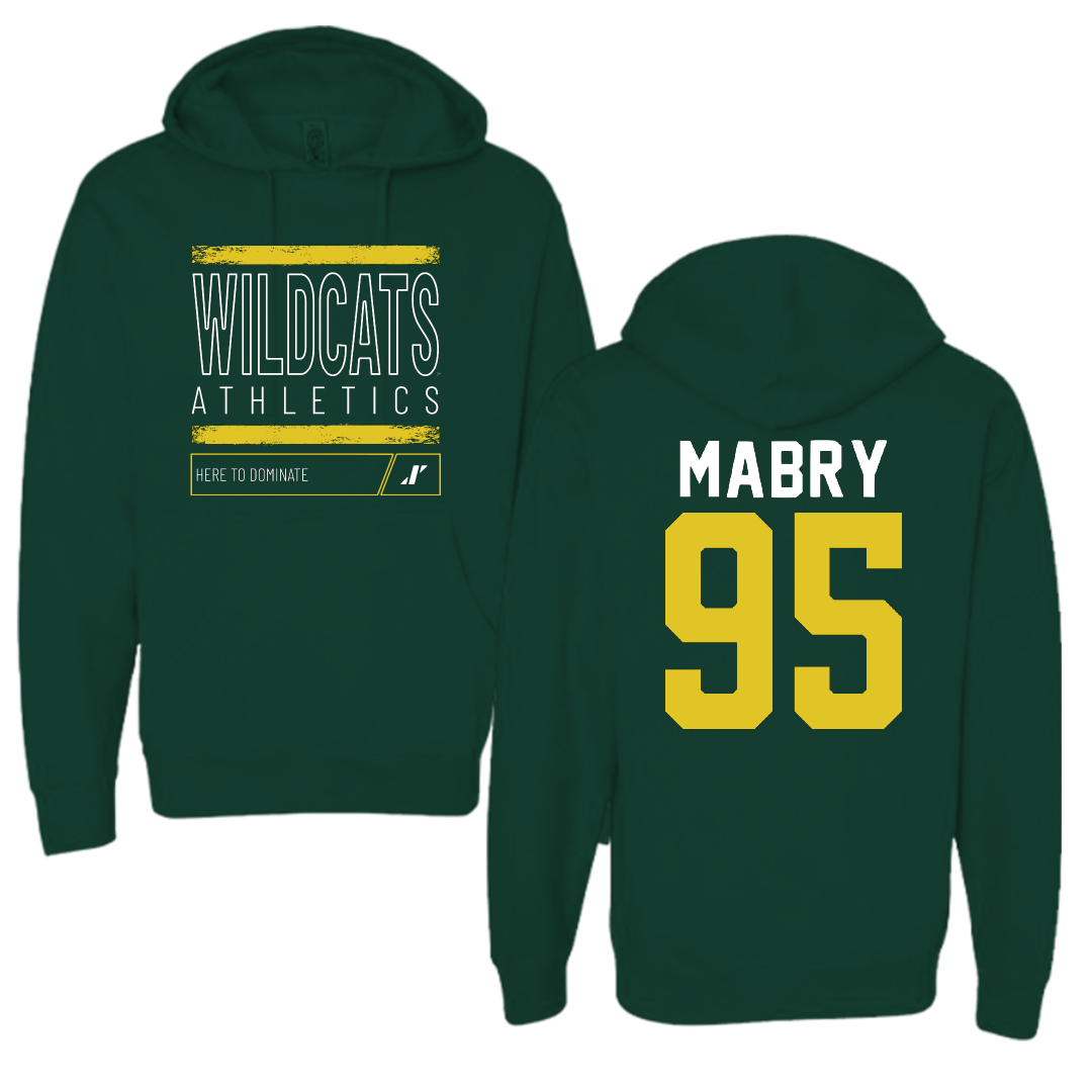 Northern Michigan University Football Forest Green Dominate Hoodie - #95 Jhermari Mabry