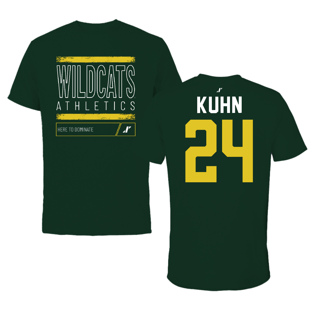 Northern Michigan University Basketball Forest Green Dominate Tee - #24 Makaylee Kuhn