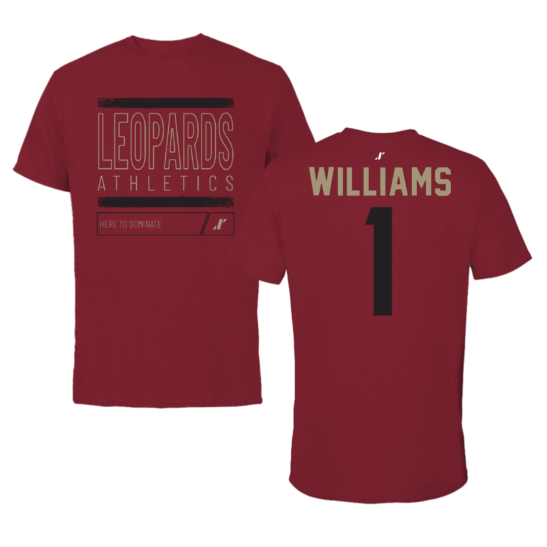 Lafayette College Basketball Cardinal Dominate Tee - #1 Caleb Williams