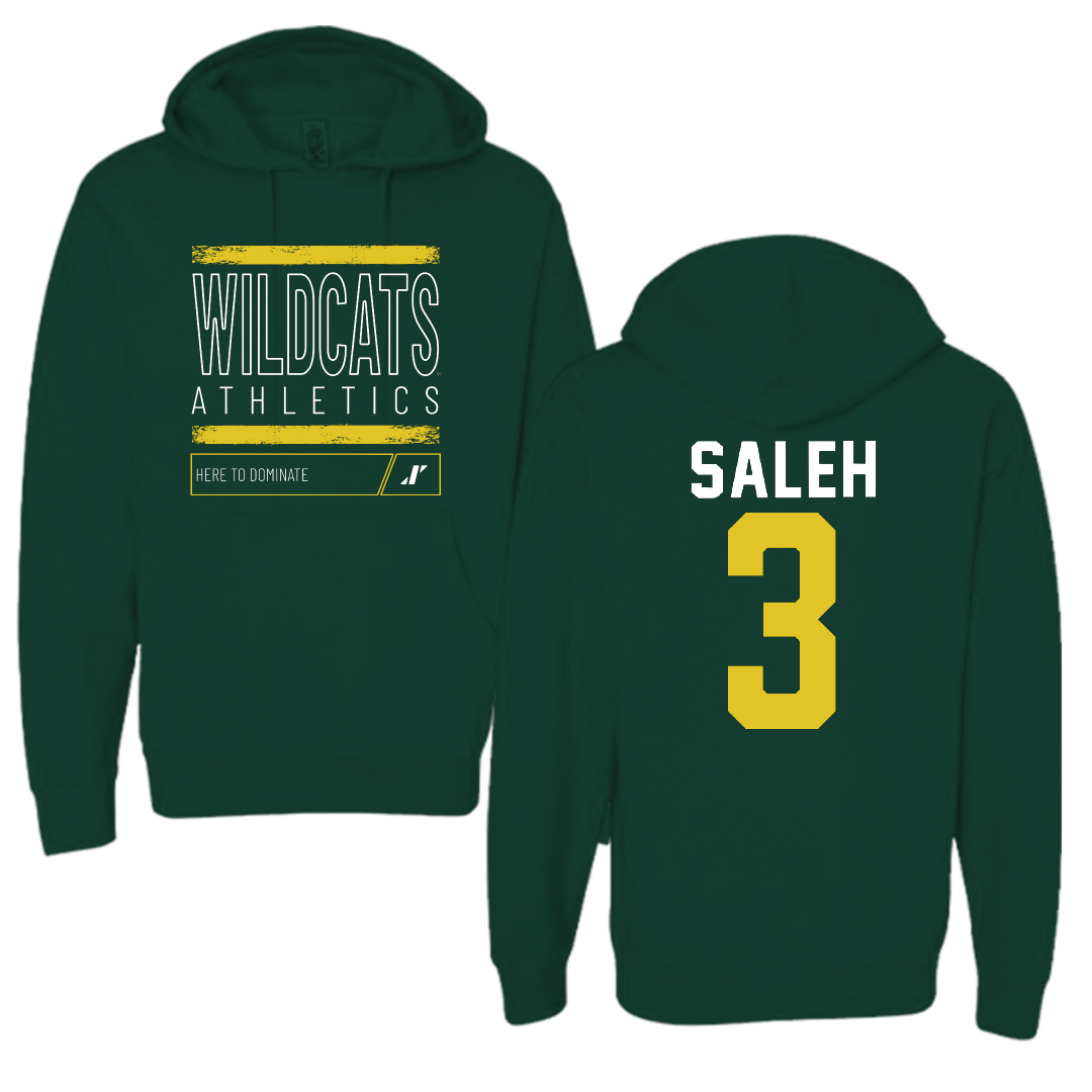 Northern Michigan University Football Forest Green Dominate Hoodie - #3 Adam Saleh