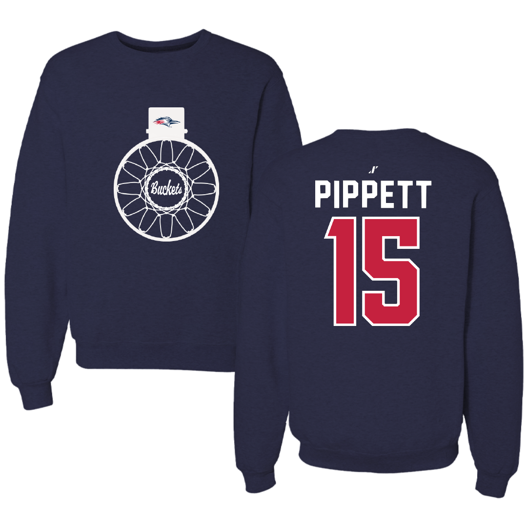 Metropolitan State University of Denver Basketball Navy Buckets Crewneck - #15 Jackie Pippett