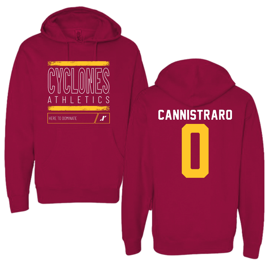 Iowa State University Soccer Cardinal Dominate Hoodie - #0 Kasey Cannistraro