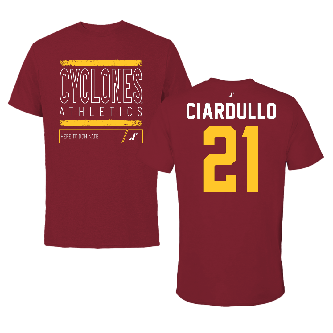 Iowa State University Soccer Cardinal Dominate Tee - #21 Ella Ciardullo