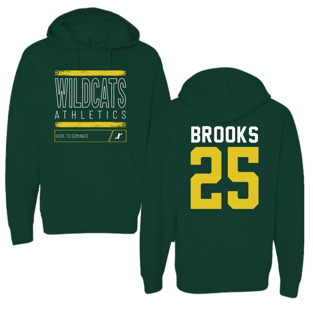 Northern Michigan University Football Forest Green Dominate Hoodie - #25 Davion Brooks