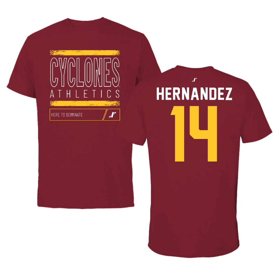 Iowa State University Soccer Cardinal Dominate Tee - #14 Lauren Hernandez