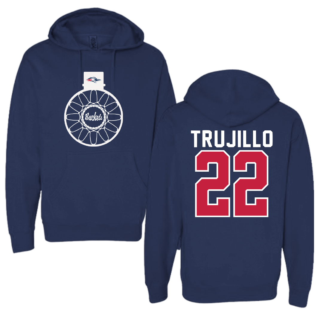 Metropolitan State University of Denver Basketball Navy Buckets Hoodie - #22 Lex Trujillo