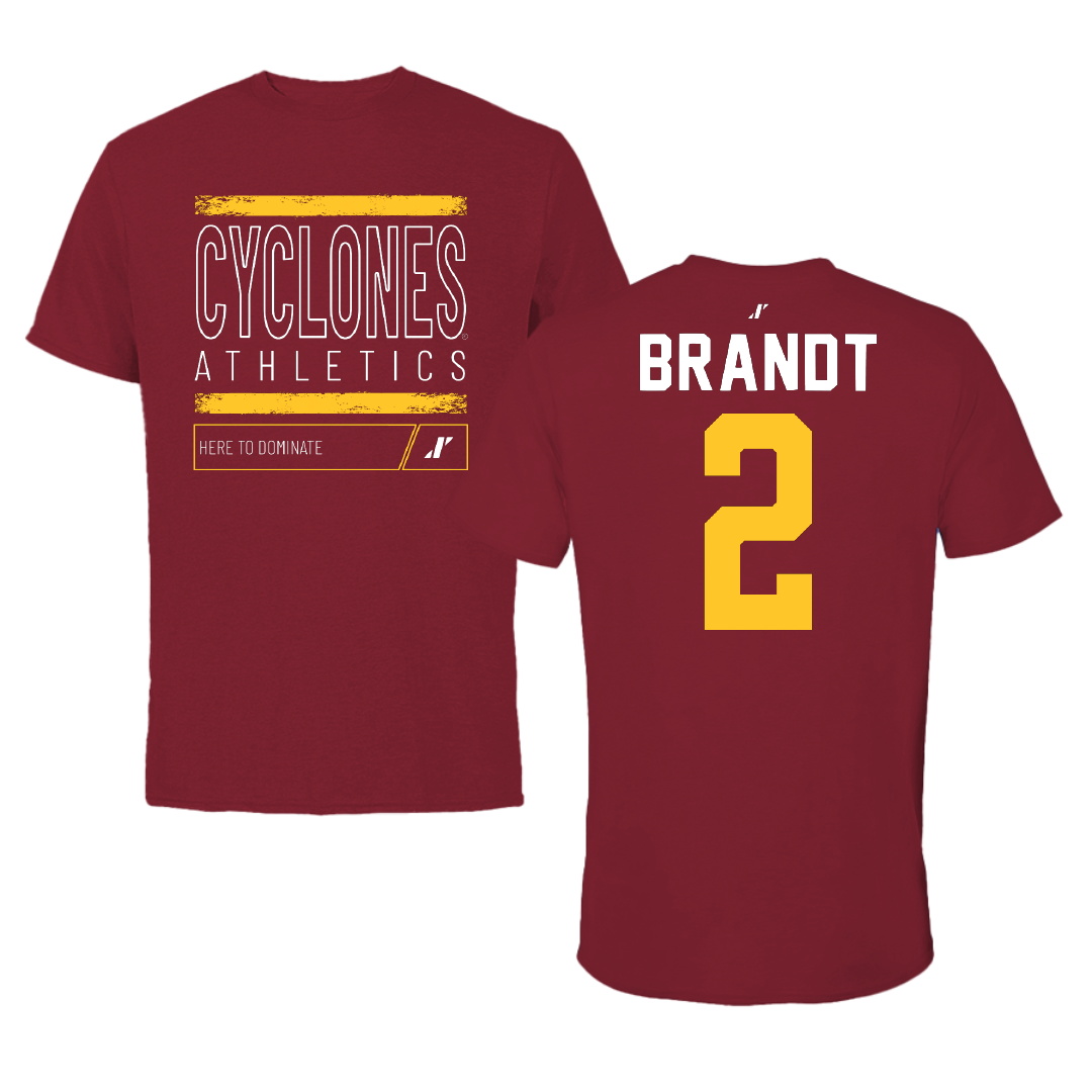 Iowa State University Volleyball Cardinal Dominate Tee - #2 Morgan Brandt