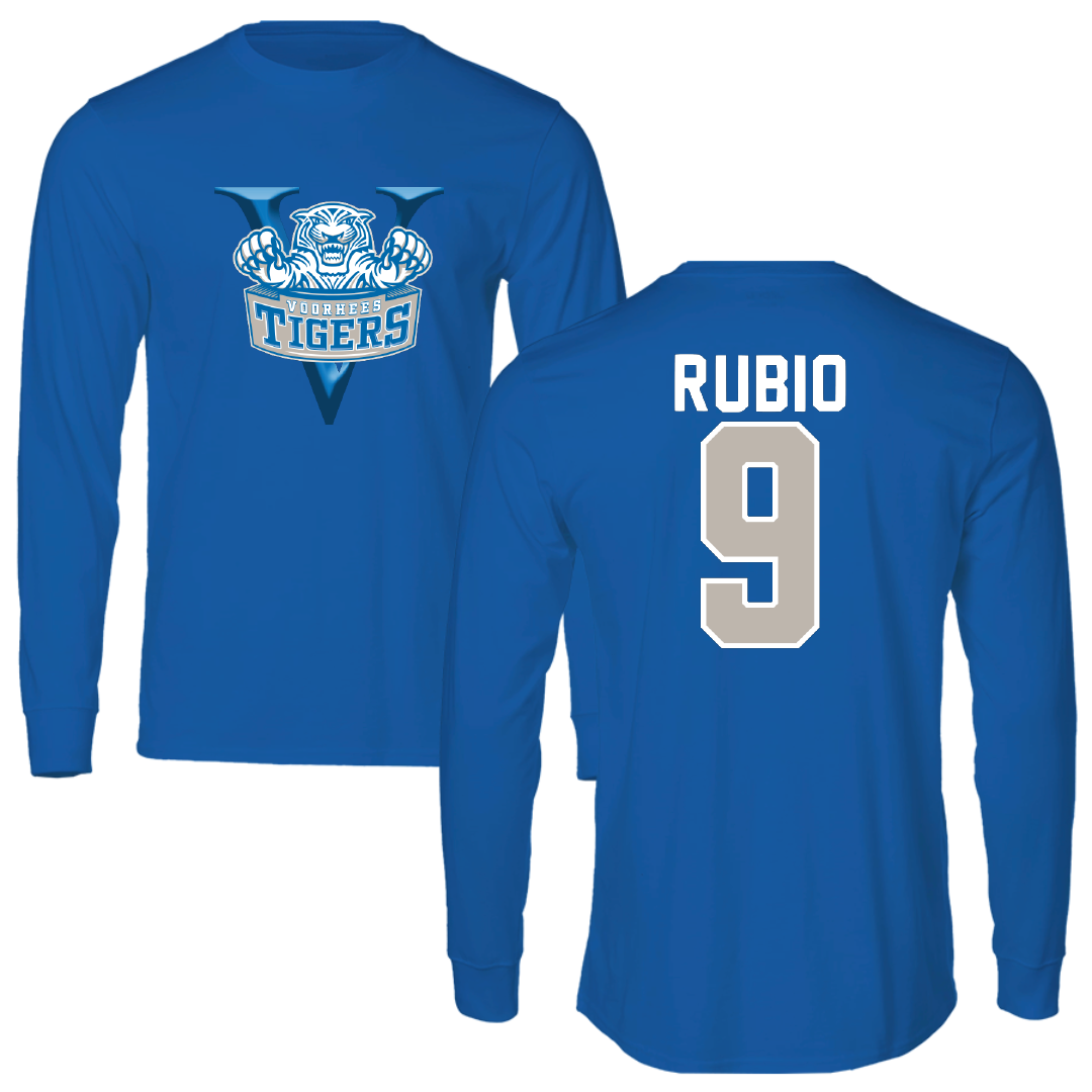 Voorhees University Baseball Blue Long Sleeve - #9 Miguel Rubio