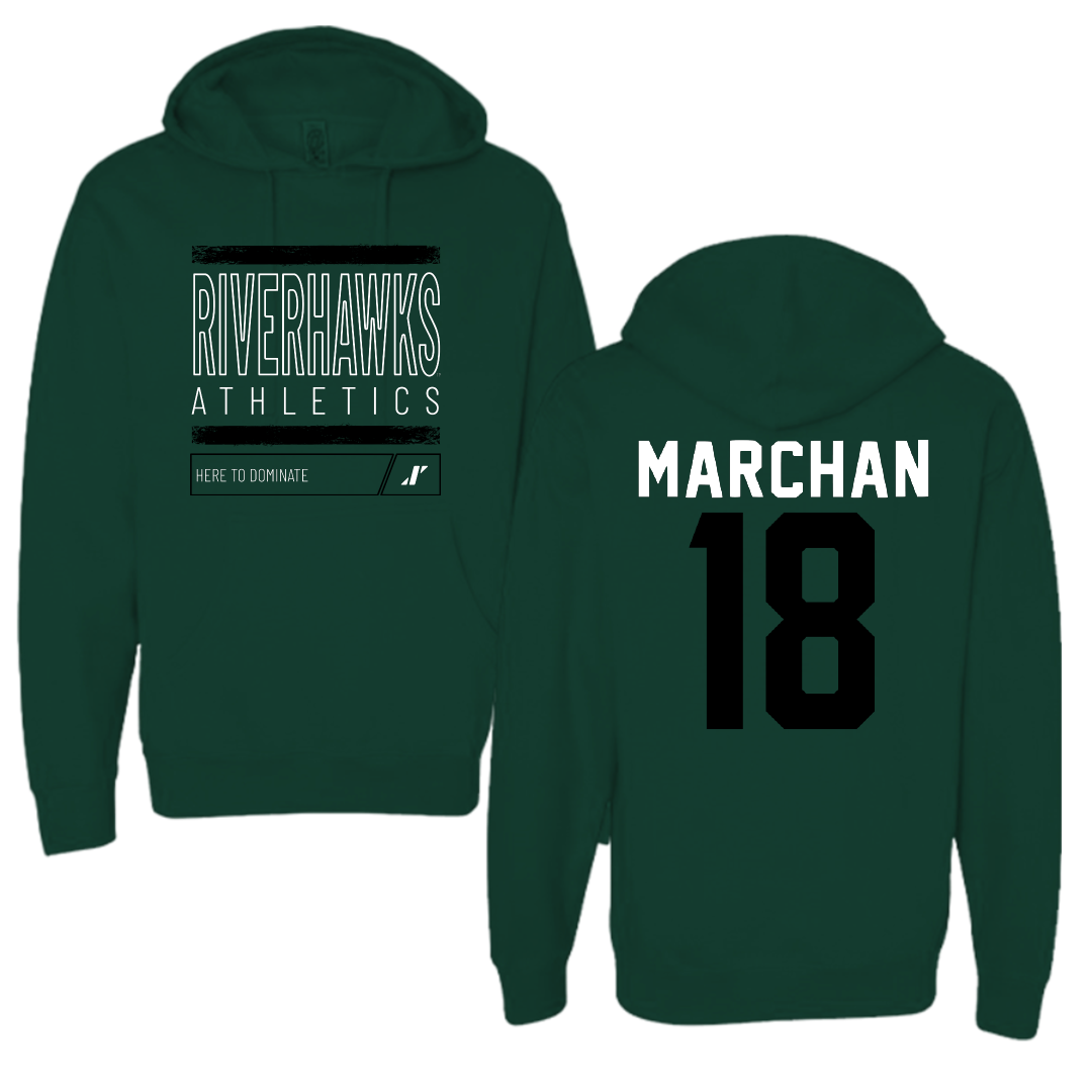 Northeastern State University Soccer Forest Green Dominate Hoodie - #18 Edson Marchan