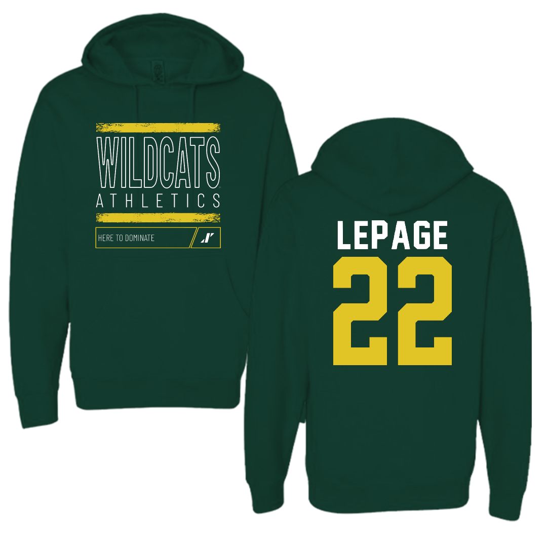 Northern Michigan University Basketball Forest Green Dominate Hoodie - #22 Cooper LePage
