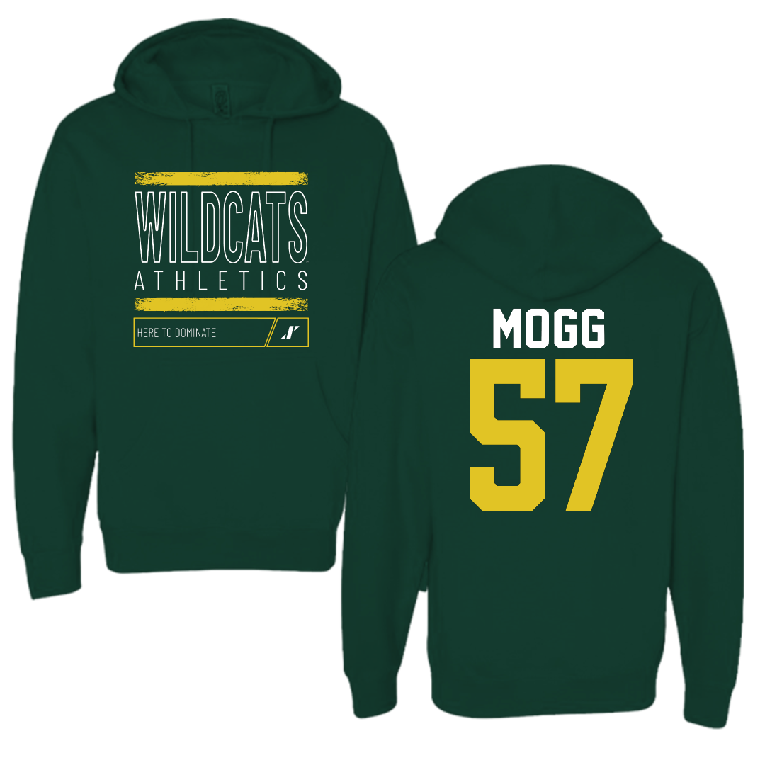 Northern Michigan University Football Forest Green Dominate Hoodie - #57 Logan Mogg