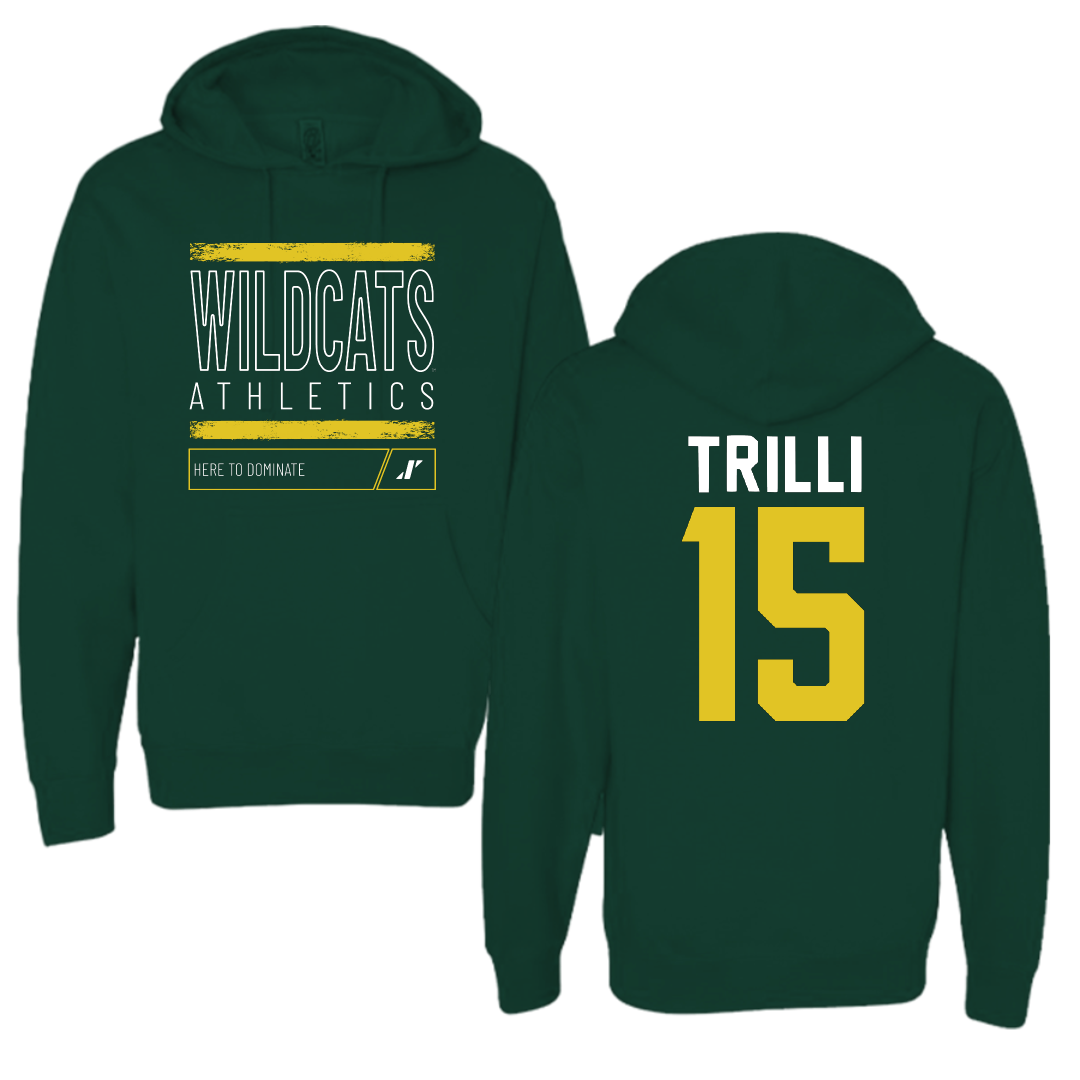 Northern Michigan University Basketball Forest Green Dominate Hoodie - #15 Brandon Trilli