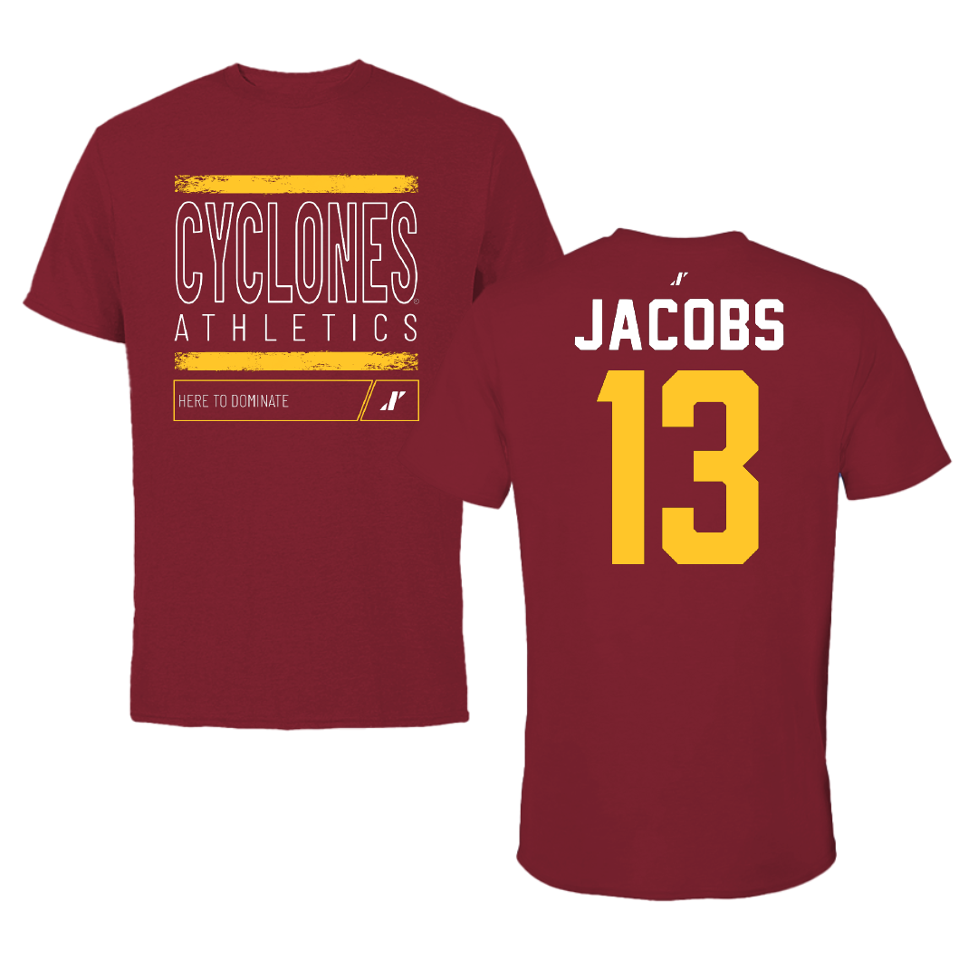 Iowa State University Soccer Cardinal Dominate Tee - #13 Nicolasa Jacobs