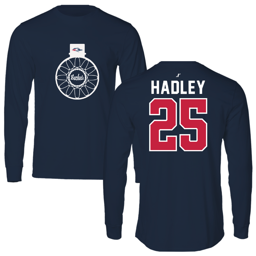 Metropolitan State University of Denver Basketball Navy Buckets Long Sleeve - #25 Blake Hadley