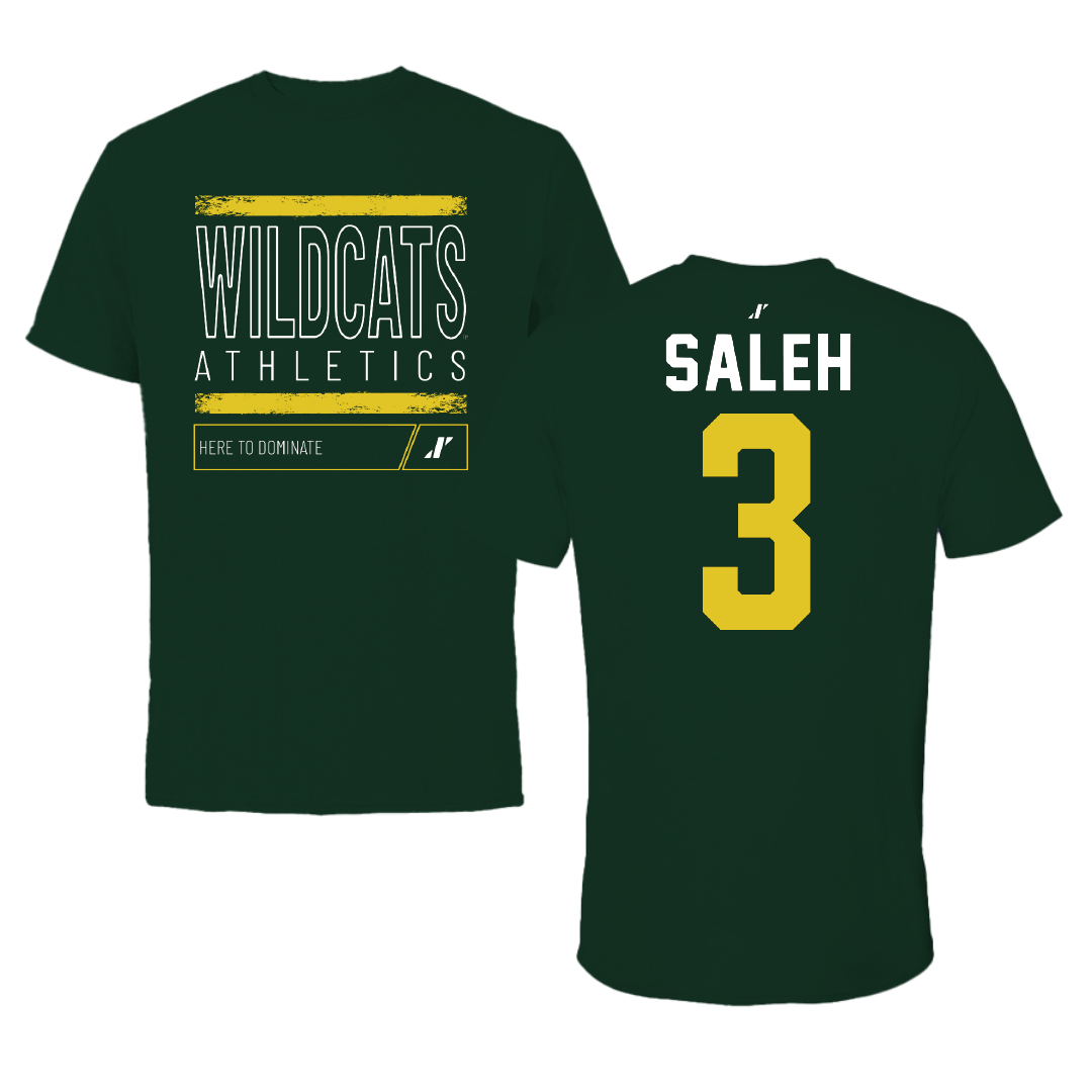 Northern Michigan University Football Forest Green Dominate Tee - #3 Adam Saleh