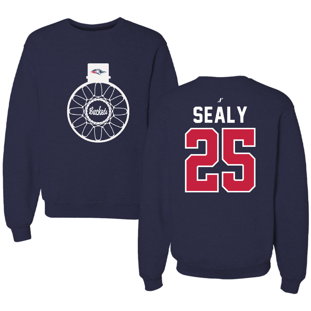 Metropolitan State University of Denver Basketball Navy Buckets Crewneck - #25 Brianna Sealy