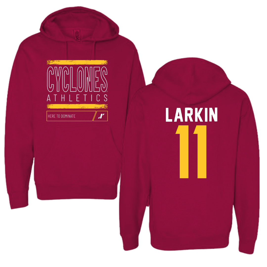 Iowa State University Volleyball Cardinal Dominate Hoodie - #11 Reaghan Larkin
