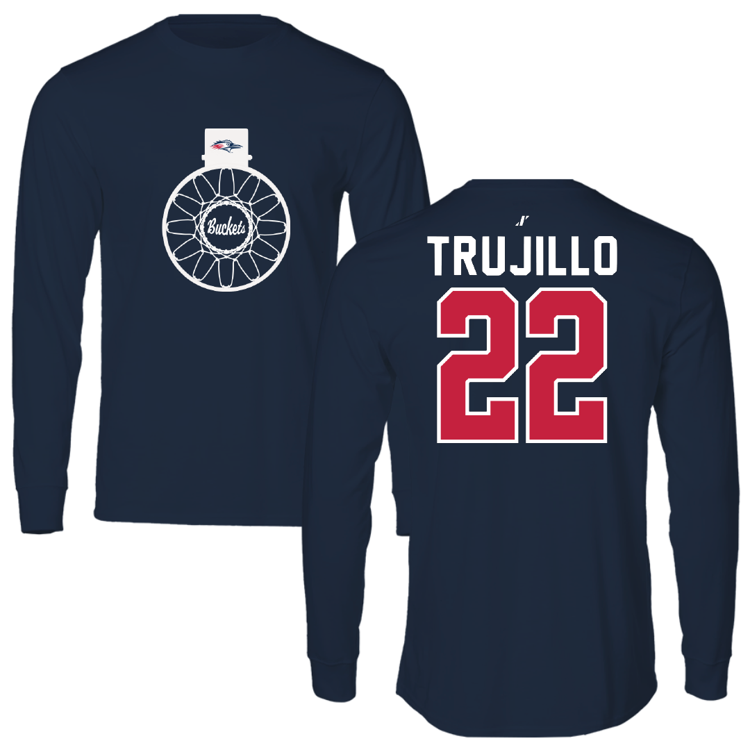 Metropolitan State University of Denver Basketball Navy Buckets Long Sleeve - #22 Lex Trujillo