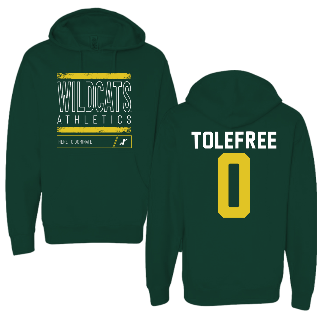 Northern Michigan University Basketball Forest Green Dominate Hoodie - #0 Najashi Tolefree