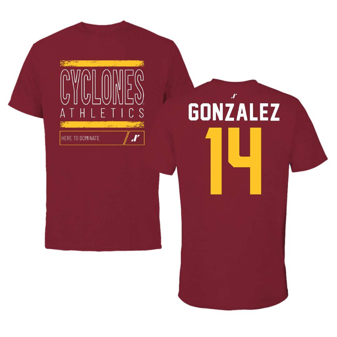 Iowa State University Volleyball Cardinal Dominate Tee - #14 Nayeli Gonzalez