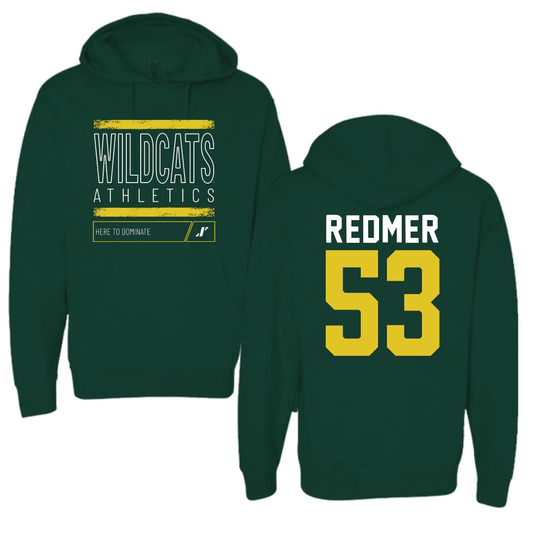 Northern Michigan University Football Forest Green Dominate Hoodie - #53 Brady Redmer