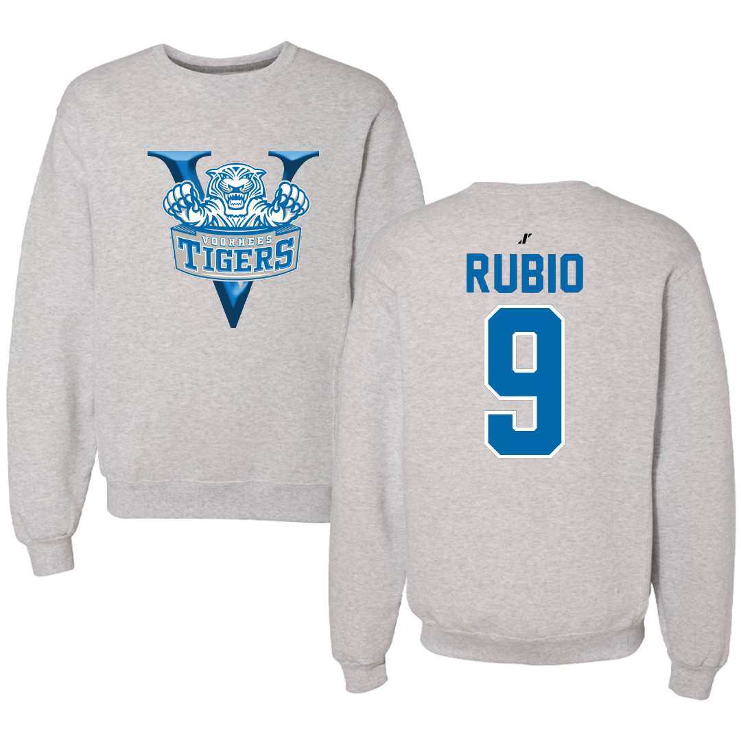 Voorhees University Baseball Light Gray Crewneck - #9 Miguel Rubio