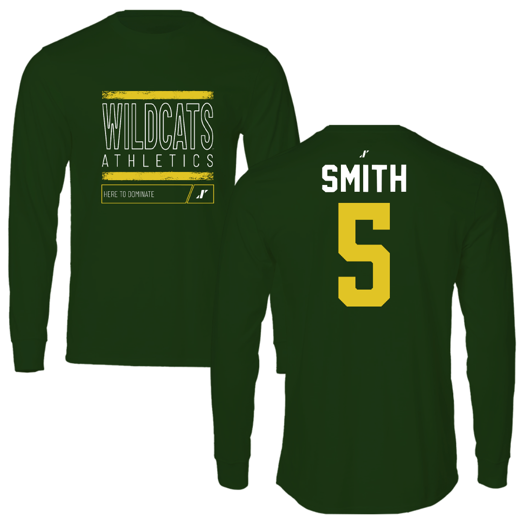Northern Michigan University Basketball Forest Green Dominate Long Sleeve - #5 Carson Smith