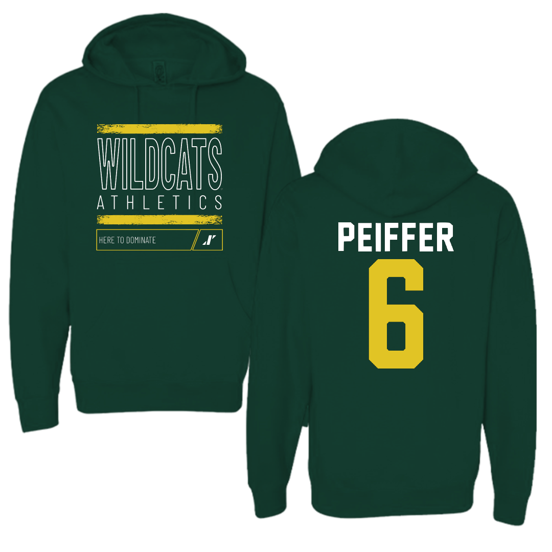 Northern Michigan University Football Forest Green Dominate Hoodie - #6 Sam Peiffer